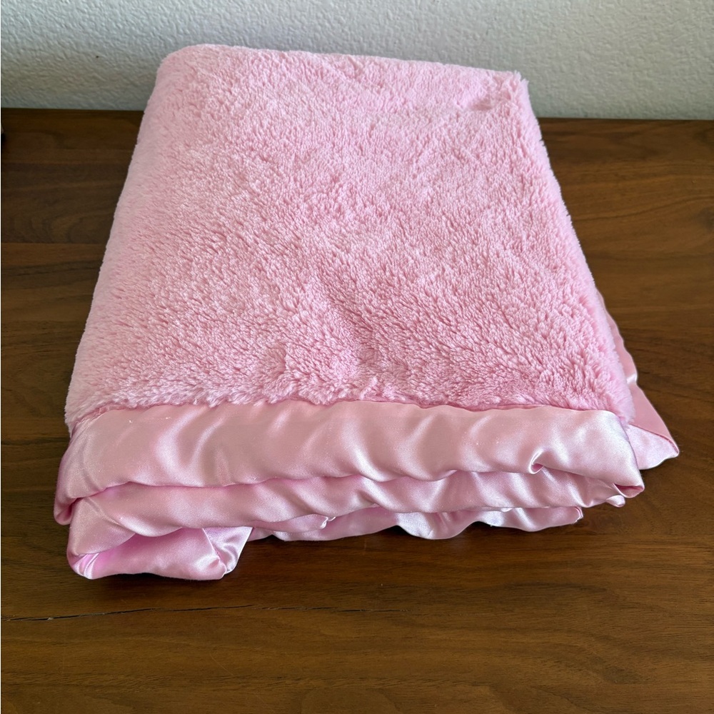 Circo Target Pink Baby Blanket Ultra Thick Plush Satin Trim Security Lovey 30x40